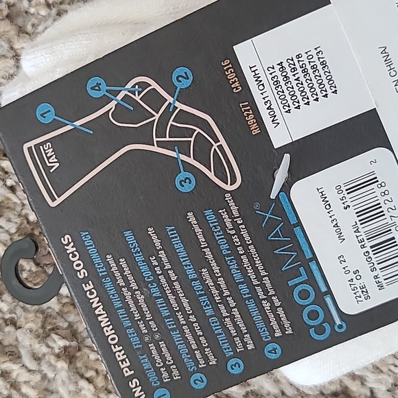 Vans Classic White Crew Socks - Picture 3 of 4